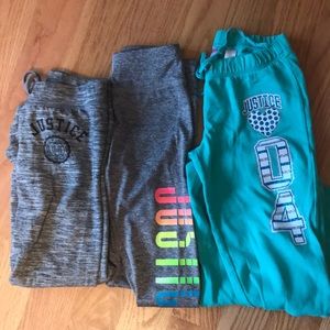 Justice sweatpants/leggings youth